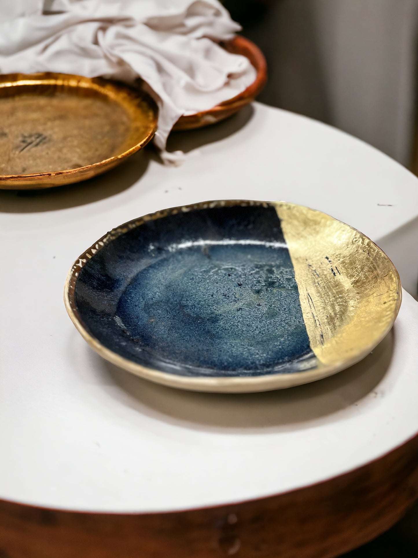 Gold Leaf Handmade Fruit Bowl