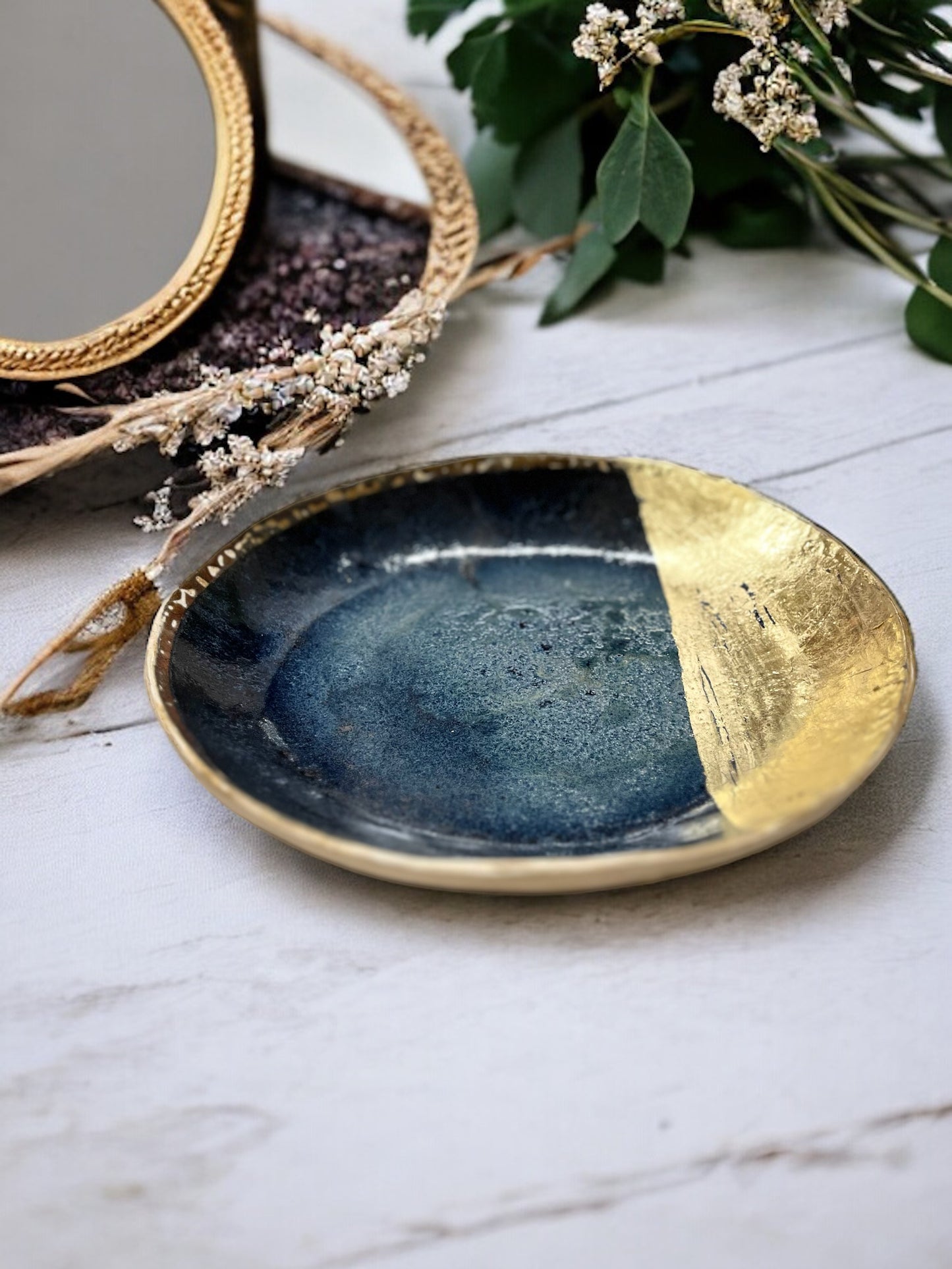 Gold Leaf Handmade Fruit Bowl